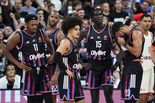 BASKET BALL : Paris Basket Vs Bayern - Euroligue - 06 11 2025 Nadir Hifi (Paris) - Joel Ayayi (Paris) - Mouhamed Faye (Paris) - Jeremy Morgan (Paris) - Amath MBaye (Paris) ParisFrance  Copyright: xMichaelxBaucherx