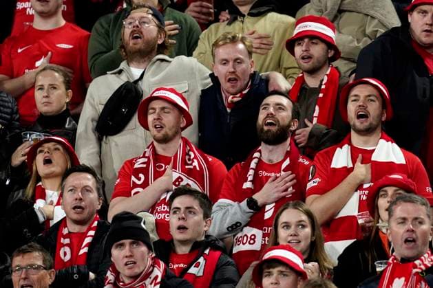 . Supporters of SK Brann, UEFA Europa League 2025 26 League Phase MD4, Bologna FC 1909 v SK Brann, Stadio Renato Dall Ara, November 6, 2025, Bologna, Italy.