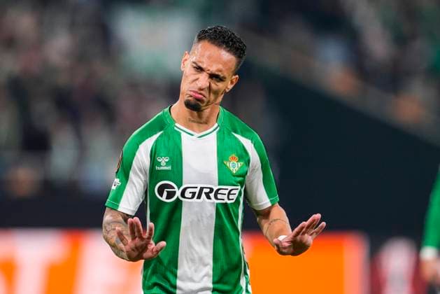 November 6, 2025, Sevilla, Sevilla, SPAIN: Antony Dos Santos of Real Betis celebrates a goal during the UEFA Europa League, football match played between Real Betis and Olympique de Lyon at La Cartuja stadium on November 6, 2025, in Sevilla, Spain. Sevilla SPAIN - ZUMAa181 20251106_zaa_a181_081 Copyright: xJoaquinxCorcherox