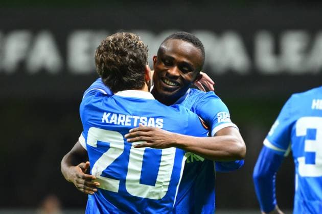 SC Braga v KRC Genk - UEFA Europa League BRAGA, PORTUGAL - NOVEMBER 06 : Sor Yira midfielder of KRC Genk celebrating scoring a goal (1-2) during the UEFA Europa League 2025 26 League Phase MD4 match between SC Braga and KRC Genk on November 6, 2025 in Braga, Portugal, 06 11 2025 Braga Portugal  Copyright: xVincentxKalutx