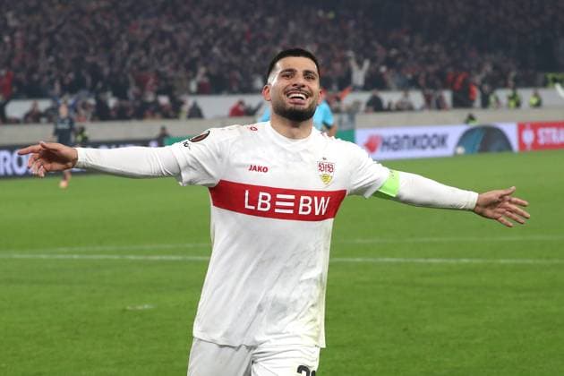 06.11.25 VfB Stuttgart - Feyenoord Rotterdam Deutschland, Stuttgart, 06.11.2025, Fussball, UEFA Europa League, Saison 2025 2026, VfB Stuttgart - Feyenoord Rotterdam: Jubel Deniz Undav VfB nach dem 2:0.