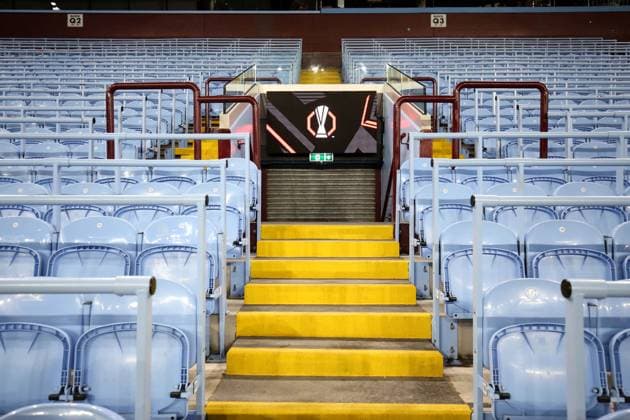 Aston Villa v Maccabi Tel-Aviv 06 November 2025, Aston - UEFA EUROPA League Football - Aston Villa v Maccabi Tel-Aviv FC - Empty seats in the away end at Villa Park - Photo: Charlotte Wilson Offside. Aston UK Copyright: xCharlottexWilsonx xOffsidexOffside