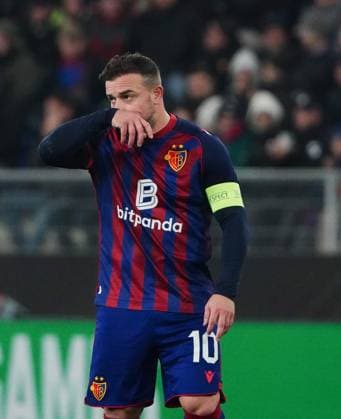 06.11.2025 Basel Schweiz Stadion St.Jakob-Park. Fussball Herren Saison 2025 2026 Europa-League FC Basel - FCS Bukarest 3:1. Bild : Xherdan Shaqiri (FC Basel) Einzelbild Aktion
