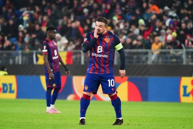 06.11.2025 Basel Schweiz Stadion St.Jakob-Park. Fussball Herren Saison 2025 2026 Europa-League FC Basel - FCS Bukarest 3:1. Bild : Xherdan Shaqiri (FC Basel) Einzelbild Aktion