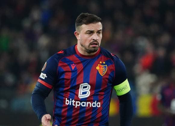 06.11.2025 Basel Schweiz Stadion St.Jakob-Park. Fussball Herren Saison 2025 2026 Europa-League FC Basel - FCS Bukarest 3:1. Bild : Xherdan Shaqiri (FC Basel) Einzelbild Aktion