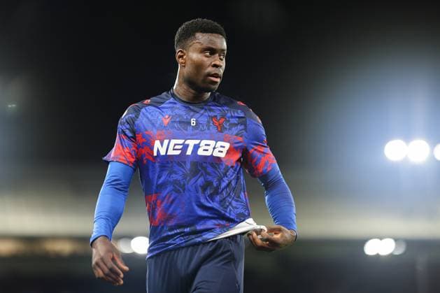 6th November 2025; Selhurst Park, Selhurst, London, England; Europa Conference League Football, Crystal Palace versus AZ Alkmaar; Marc Guehi of Crystal Palace during warm up  HenningxvonxJagow Content restricted for UK based newspaper