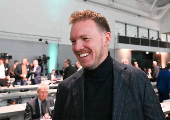 07.11.2025, xsltx, Fussball DFB Medientermine, DFB-Bundestag v.l. Julian Naglesmann (Cheftrainer Deutsche Nationalmannschaft) (DFL DFB REGULATIONS PROHIBIT ANY USE OF PHOTOGRAPHS as IMAGE SEQUENCES and or QUASI-VIDEO)