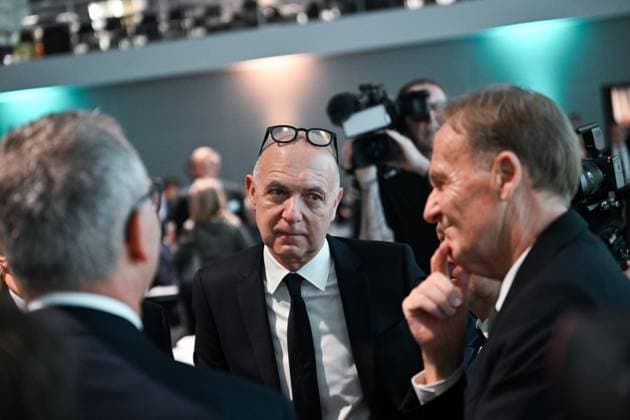 GER, Bernd Neuendorf (DFB Praesident) und Hans-Joachim Watzke (Vizepräsident,DFB) auf dem 45. Ordentlichen DFB-Bundestag im DFB-Campus in Frankfurt am Main, 7.11.2025. 45. Ordentlicher DFB-Bundestag in Frankfurt am Main Frankfurt am Main Copyright: xEibner-Pressefoto FlorianxWiegandx EP_FWD