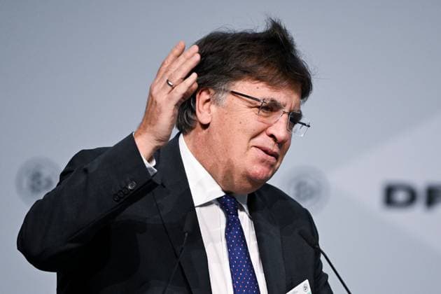 GER, Theodore Theodoridis (Generalsekretär, UEFA) spricht auf dem 45. Ordentlichen DFB-Bundestag im DFB-Campus in Frankfurt am Main, 7.11.2025. 45. Ordentlicher DFB-Bundestag in Frankfurt am Main Frankfurt am Main Copyright: xEibner-Pressefoto FlorianxWiegandx EP_FWD