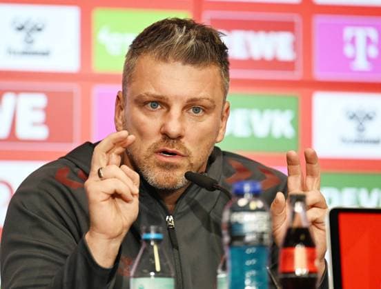 07.11.2025, xophax, Fussball 1.Bundesliga Saison 2025 2026 1.FC Köln Pressekonferenz vor dem Derby gegen Bour.Mönchengladbach Trainer Lukas Kwasniok Leverkusen