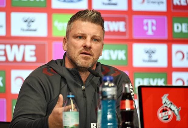 07.11.2025, xophax, Fussball 1.Bundesliga Saison 2025 2026 1.FC Köln Pressekonferenz vor dem Derby gegen Bour.Mönchengladbach Trainer Lukas Kwasniok Leverkusen