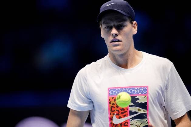 Jannik Sinner (Italy) during practice on the central court of the Inalpi Arena Turin, Italy, where the ATP, Tennis Herren Finals will begin on Sunday, Nov. 9 - - Friday, November 7, 2024.  Copyright: xMarcoxAlpozzi LaPressex