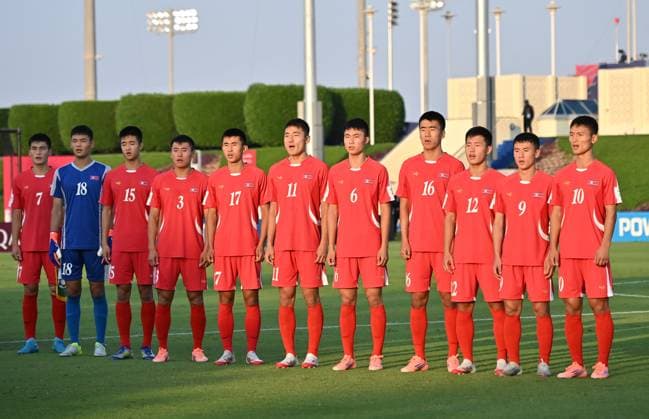 Germany v Korea DPR : Group G - FIFA U-17 World Cup Qatar 2025 Starting players of Korea DPR line up prior to the FIFA U-17 World Cup Qatar 2025 Group G match between Germany and Korea DPR in Doha, Qatar, on November 7, 2025. DOHA Qatar Copyright: xNOUSHADx