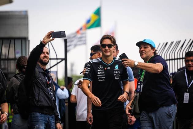 Primeiro dia de treinos para GP Brasil F1 SaO PAULO, SP - 07.11.2025: PRIMEIRO DIA DE TREINOS PARA GP BRASIL F1 - First day of practice this Friday (07) for the Formula 1 Brazilian Grand Prix in Sao Paulo, which will take place this weekend at the JosÃ Carlos Pace racetrack in Interlagos, south of the city of Sao Paulo. In the photo, the Mercedes-AMG Petronas F1 Team driver, George Russell (63). (Photo: Aloisio Mauricio Fotoarena) x2837189x  AloisioxMauricio