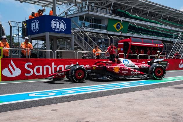 Formula?1?MSC?Cruises?Grande?Prêmio?de?São?Paulo?2025 Remy Midez OVERTAKE MAXPPP - São?Paulo 07 11 2025 16 LECLERC Charles (mon), Scuderia Ferrari HP, action at the Formula?1?MSC?Cruises?Grande?Prêmio?de?São?Paulo?2025, the 21st round of the 2025 FIA Formula?1 World Championship, WM, Weltmeisterschaft at the Autódromo José?Carlos?Pace, Interlagos, in São?Paulo, Brazil, from 6 to 9?November?2025 São?Paulo Brazil  Copyright: xOVERTAKE MAXPPPxRemyxMidezx OVT202511072511 OVT202511072511
