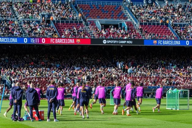 Open training session at the Nou Spotify Camp Nou Barcelona November 7, 2025 Nou Spotify Camp Nou November 7 ,2025 General view during the open training session at the Nou Spotify Camp Nou Barcelona ESP Copyright: xS.xRosx