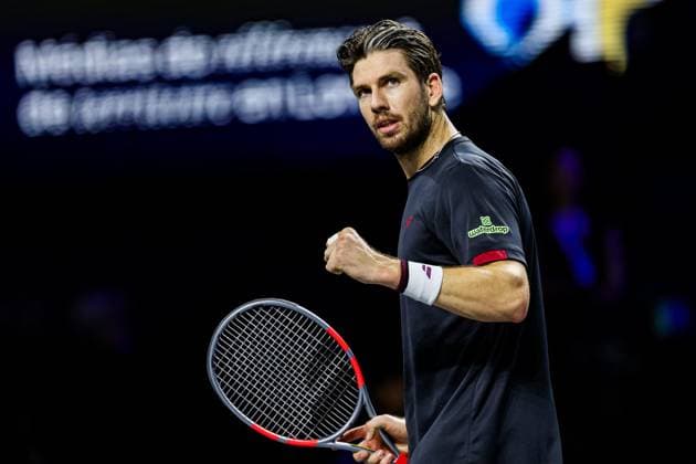 Moselle Open : tournoi de tennis, à Metz PHOTOPQR LE REPUBLICAIN LORRAIN Hugo AZMANI ; Metz ; 07 11 2025 ; Moselle Open : 22e édition du tournoi de tennis, aux Arènes, à Metz; Cameron Norrie (GBR), lors de son match en demi-finale contre Lorenzo Sonego Moselle Open Metz Moselle Lorraine France  Copyright: xPHOTOPQR LExREPUBLICAINxLORRAIN xHugoxAZMANIx 20251107RBL2784 20251107RBL2784