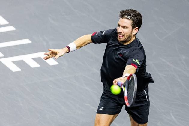 Moselle Open : tournoi de tennis, à Metz PHOTOPQR LE REPUBLICAIN LORRAIN Hugo AZMANI ; Metz ; 07 11 2025 ; Moselle Open : 22e édition du tournoi de tennis, aux Arènes, à Metz; Cameron Norrie (GBR), lors de son match en demi-finale contre Lorenzo Sonego Moselle Open Metz Moselle Lorraine France  Copyright: xPHOTOPQR LExREPUBLICAINxLORRAIN xHugoxAZMANIx 20251107RBL2786 20251107RBL2786