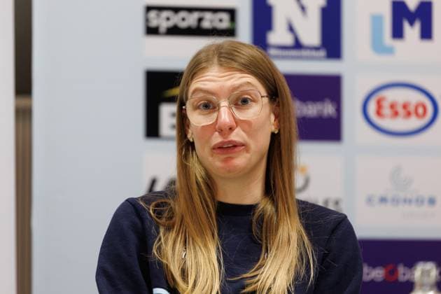 Belgian Jinse Peeters pictured during a press conference, PK, Pressekonferenz ahead of the UEC Cyclocross European championships, Friday 07 November 2025, Middelkerke. The European cyclocross championships take place on 8 and 9 November. KURTxDESPLENTER  x139962400x