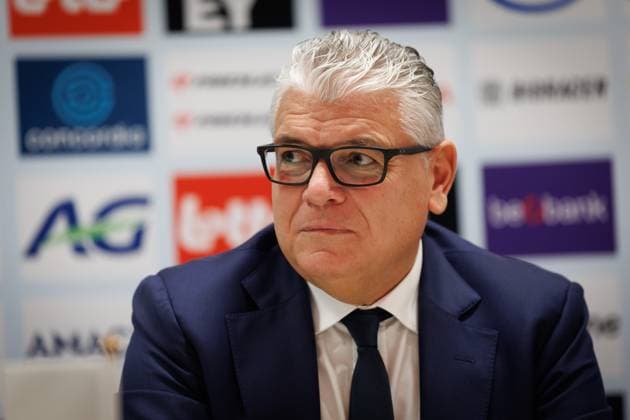 Chairman of the UEC Enrico Dela Casa pictured during a press conference, PK, Pressekonferenz ahead of the UEC Cyclocross European championships, Friday 07 November 2025, Middelkerke. The European cyclocross championships take place on 8 and 9 November. KURTxDESPLENTER  x139962419x