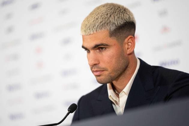 Carlos Alcaraz (Spainn) in press conference, PK, Pressekonferenz during the Nitto ATP, Tennis Herren Finals at Teatro Regio in Turin. The ATP Finals will begin on Sunday, in Turin, Italy, Friday, Nov. 7, 2025.  Copyright: xMarcoxAlpozzi LaPressex