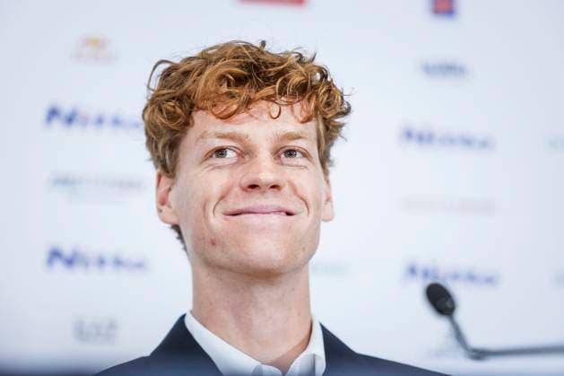 Jannik Sinner durante la conferenza stampa giocatori tennis delle ATP, Tennis Herren Finals, Torino. Italia - cronaca- VenerdÃ¬ 7 Novembre 2025 (foto Giulio Lapone LaPresse). Jannik Sinner during the ATP Finals tennis players press conference, PK, Pressekonferenz Turin, Italy - news - Friday, November 7, 2025 (photo Giulio Lapone LaPresse).  Copyright: xGiulioxLapone LaPressex