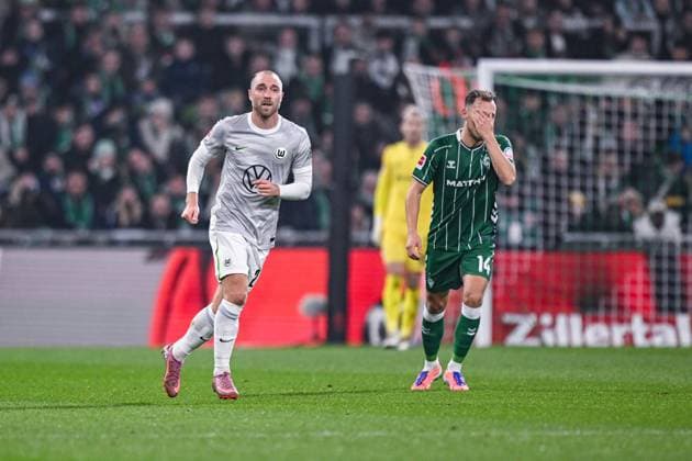 07.11.2025, Fussball, 1. Bundesliga, 10. Spieltag Saison 2025 2026, SV Werder Bremen - VfL Wolfsburg, Christian Eriksen (VfL Wolfsburg) xRHR-FOTO TKx Copyright: RHR-FOTOx RHR-FOTO TK