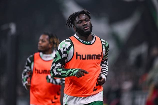 07.11.2025, Fussball, 1. Bundesliga, 10. Spieltag Saison 2025 2026, SV Werder Bremen - VfL Wolfsburg, Victor Boniface (SV Werder Bremen) xRHR-FOTO TKx Copyright: RHR-FOTOx RHR-FOTO TK