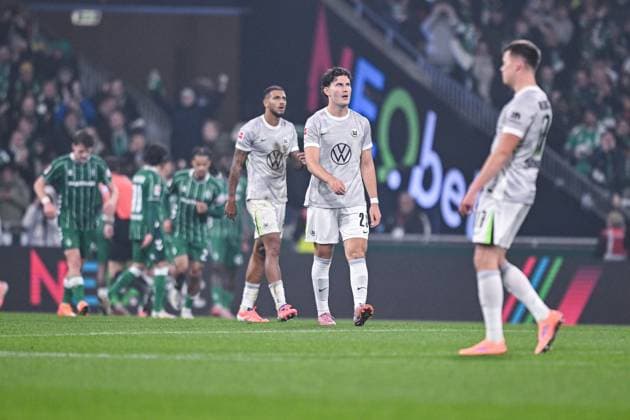 07.11.2025, Fussball, 1. Bundesliga, 10. Spieltag Saison 2025 2026, SV Werder Bremen - VfL Wolfsburg, VfL Wolfsburg ist enttäuscht xRHR-FOTO TKx Copyright: RHR-FOTOx RHR-FOTO TK