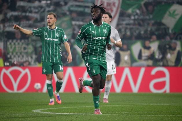 07.11.2025, xmohx, Fussball 1.Bundesliga, SV Werder Bremen - VfL Wolfsburg v.l. Victor Boniface (SV Werder Bremen) (DFL DFB REGULATIONS PROHIBIT ANY USE OF PHOTOGRAPHS as IMAGE SEQUENCES and or QUASI-VIDEO) Bremen