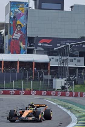 Sao Paulo, Brazil, 7th November 2025. Lando Norris (GBR) McLaren F1 Team MCL39 Mercedes during Sprint Qualifying of the F1 Grand Prix of Brazil at Autodromo Jose Carlos Pace  HeulerxAndrey