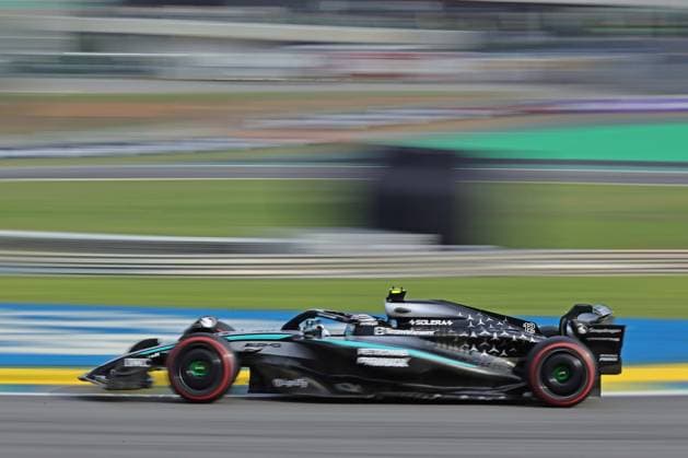 Sao Paulo, Brazil, 7th November 2025. Kimi Antonelli (ITA) Mercedes AMG Petronas F1 Team W16 during Sprint Qualifying of the F1 Grand Prix of Brazil at Autodromo Jose Carlos Pace  HeulerxAndrey