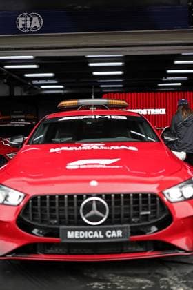 6th November 2925; Sao Paulo, Brazil; Medical car in the Paddock ahead of the F1 Grand Prix of Brazil at Autodromo Jose Carlos Pace during free practice sessions  HeulerxAndrey