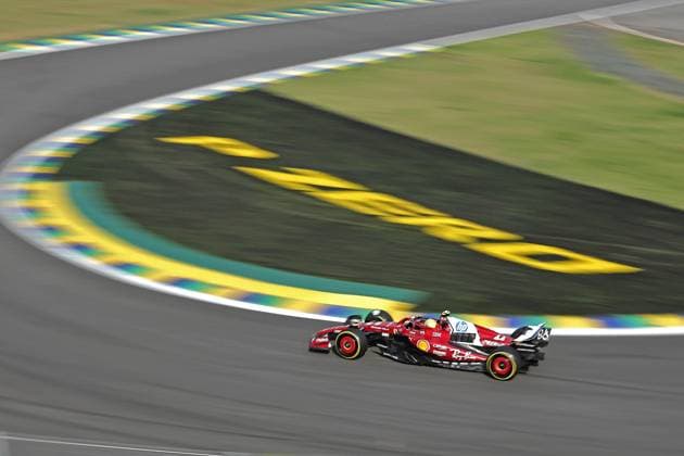 Sao Paulo, Brazil, 7th November 2025. Lewis Hamilton (GBR) Scuderia Ferrari SF-25 during Sprint Qualifying of the F1 Grand Prix of Brazil at Autodromo Jose Carlos Pace  HeulerxAndrey