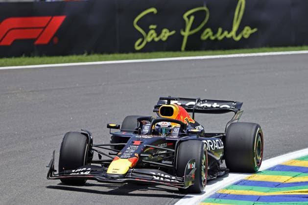 Sao Paulo, Brazil, 7th November 2025. Max Verstappen (NED) Oracle Red Bull Racing RB21 Honda during free practice of the F1 Grand Prix of Brazil at Autodromo Jose Carlos Pace  HeulerxAndrey