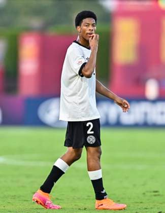 Germany v Korea DPR : Group G - FIFA U-17 World Cup Qatar 2025 Nebe Sirak Domnic of Germany in action during the FIFA U-17 World Cup Qatar 2025 Group G match between Germany and Korea DPR in Doha, Qatar, on November 7, 2025. DOHA Qatar Copyright: xNOUSHADxTHEKKAYILx