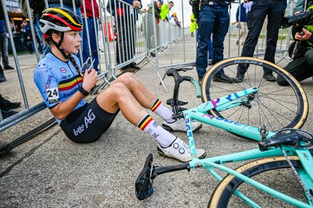2025 UEC Cyclo-Cross EC - Women Juniors MIDDELKERKE, BELGIUM - NOVEMBER 08 : Peeters Zita (BEL) after the race during the 2025 UEC Cyclo-Cross European Championships for Women Juniors on November 08, 2025 in Middelkerke, Belgium, 08 11 2025 Middelkerke Belgium  Copyright: xNicoxVereeckenx