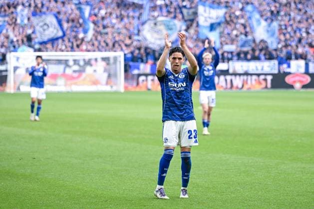 08.11.2025, Fussball, 2. Bundesliga, Saison 2025 2026, 12. Spieltag, FC Schalke 04 - SV Elversberg, Soufiane El-Faouzi (FC Schalke 04) xRHR-FOTO YYx Copyright: KROEGER RHR-FOTOx RHR-FOTO YY