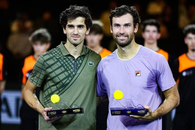 Moselle Open : tournoi de tennis, à Metz PHOTOPQR LE REPUBLICAIN LORRAIN Hugo AZMANI ; Metz ; 08 11 2025 ; Moselle Open : 22e édition du tournoi de tennis, aux Arènes, à Metz; Quentin Halys (FRA) et Pierre-Hugues Herbert (FRA) remporte la finale double. Metz Moselle Lorraine France  Copyright: xPHOTOPQR LExREPUBLICAINxLORRAIN xHugoxAZMANIx 20251108RBL5487 20251108RBL5487