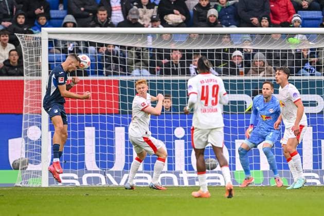 Tim Lemperle (1899 Hoffenheim) Torschuss zum 2:1 waehrend des spiels der Bundesliga zwischen TSG Hoffenheim und RB Leipzig, PreZero Arena am 08. November 2025 in Sinsheim, Deutschland. (Foto von Harry Langer DeFodi Images) +++ Tim Lemperle (1899 Hoffenheim) scores his team s second goal during the Bundesliga match between TSG Hoffenheim and RB Leipzig at PreZero Arena on November 8, 2025 in Sinsheim, Germany. (Photo by Harry Langer DeFodi Images) DFL regulations prohibit any use of photographs as image sequences and or quasi-video. (Photo by Harry Langer DeFodi Images) DFL regulations prohibit any use of photographs as image sequences and or quasi-video. Tim Lemperle 1899 Hoffenheim Torschuss zum 2 1 waehrend des spiels der Bundesliga zwischen TSG Hoffenheim und RB Leipzig, PreZero Arena am 08 November 2025 in Sinsheim, Germany Photo by Harry Langer DeFodi Images Tim Lemperle 1899 Hoffenheim scores his team s second goal during the Bundesliga match between TSG Hoffenheim and RB Leipzig at PreZero Arena on November 8, 2025 in Sinsheim, Germany Photo by Harry Langer DeFodi Images DFL regulations prohibit any use of photographs as image sequences and or quasi video Photo by Harry Langer DeFodi Images DFL regulations prohibit any use of photographs as image sequences and or quasi video
