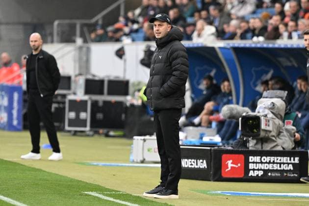 08.11.2025, xsltx, Fussball 1.Bundesliga, TSG 1899 Hoffenheim - RB Leipzig v.l. Trainer Coach Ole Werner (RB Leipzig) (DFL DFB REGULATIONS PROHIBIT ANY USE OF PHOTOGRAPHS as IMAGE SEQUENCES and or QUASI-VIDEO) Sinsheim