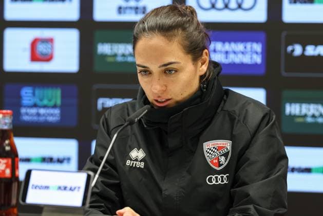 3. Liga; FC Ingolstadt 04 - Rot-Weiss Essen; Interview Pressekonferenz Cheftrainerin Sabrina Wittmann (FCI) 3. Liga - FC Ingolstadt 04 Saison 2025 2026 Rot-Weiss Essen RWE