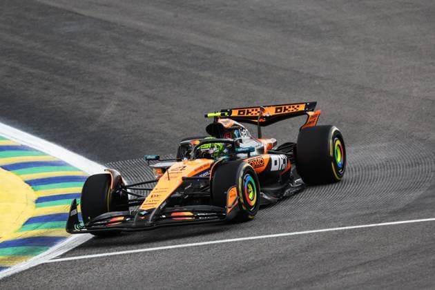 F1 - SAO PAULO GRAND PRIX 2025 04 NORRIS Lando (gbr), McLaren F1 Team MCL39, action during the 2025 Formula 1 Grande Premio de Sao Paulo, 2025 Sao Paulo Grand Prix, 21th round of the 2025 FIA Formula One World Championship, WM, Weltmeisterschaft from November 7 to 9, 2025 on the Interlagos, in Sao Paulo, Brazil - Sao PauloBrazil  Copyright: xDPPIx