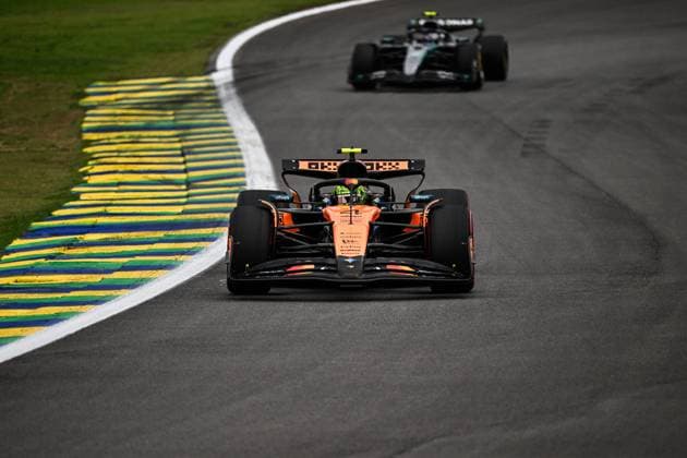 F1 - SAO PAULO GRAND PRIX 2025 04 NORRIS Lando (gbr), McLaren F1 Team MCL39, action during the 2025 Formula 1 Grande Premio de Sao Paulo, 2025 Sao Paulo Grand Prix, 21th round of the 2025 FIA Formula One World Championship, WM, Weltmeisterschaft from November 7 to 9, 2025 on the Interlagos, in Sao Paulo, Brazil - Sao PauloBrazil  Copyright: xDPPIx