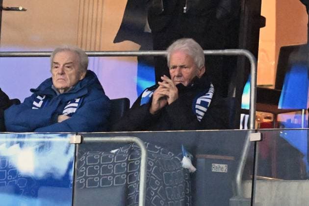 08.11.2025, xsltx, Fussball 1.Bundesliga, TSG 1899 Hoffenheim - RB Leipzig v.l. Dietmar Hopp (Investor Mäzen Maezen TSG 1899 Hoffenheim) (DFL DFB REGULATIONS PROHIBIT ANY USE OF PHOTOGRAPHS as IMAGE SEQUENCES and or QUASI-VIDEO) Sinsheim