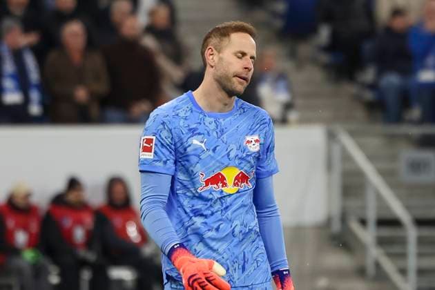 Peter Gulacsi (RB Leipzig, 01) , Deutschland, Fussball, 1. Bundesliga, 10.Spieltag, 2025 2026, TSG Hoffenheim vs. RB Leipzig, 08.11.2025, PreZero Arena, Sinsheim, Deutschland Sinsheim PreZero Arena Baden-Württemberg Deutschland Copyright: xGrantxHubbsx
