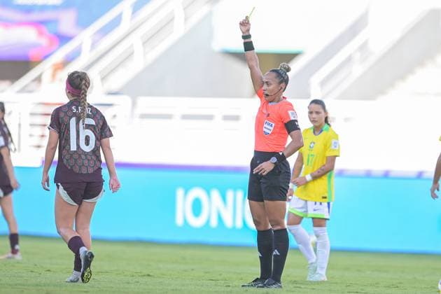 yellow card for 16 Ruiz S. (Midfielder) of Mexico U-17 during the FIFA U17, U 17 Women s World Cup Morocco 2025, 3rd - 4th place match between Korea DOR and Netherlands in Rabat, Morocco, on November 8, 2025, at the Olympic Stadium  Copyright: xAndreaxAmato IPAxSportx xipa-agency.netx xx IPA_67695166 IPA_Agency_IPA67695166