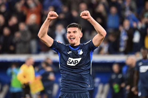 Albian HAJDARI (1899 Hoffenheim), Jubel,Freude,Begeisterung, Aktion,Einzelbild,angeschnittenes Einzelmotiv,Halbfigur,halbe Figur. Fussball 1. Bundesliga Saison 2025 2026, 10.Spieltag, Spieltag10 TSG 1899 Hoffenheim - RB Leipzig 3-1 am 08.11.2025 PreZero ARENA.