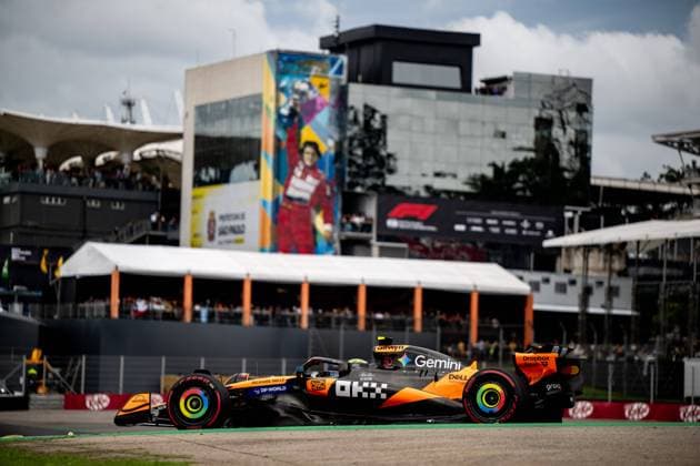 F1 - SAO PAULO GRAND PRIX 2025 04 NORRIS Lando (gbr), McLaren F1 Team MCL39, action during the 2025 Formula 1 Grande Premio de Sao Paulo, 2025 Sao Paulo Grand Prix, 21th round of the 2025 FIA Formula One World Championship, WM, Weltmeisterschaft from November 7 to 9, 2025 on the Interlagos, in Sao Paulo, Brazil - Sao PauloBrazil  Copyright: xALBERTOxVIMERCATIx