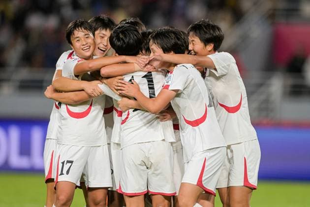 The palyers of Korea DPR U-17 celebrates the goal of 2-0 the FIFA U17, U 17 Women s World Cup Morocco 2025, 1st - 2nd place match between Korea DOR and Netherlands in Rabat, Morocco, on November 8, 2025, at the Olympic Stadium  Copyright: xAndreaxAmato IPAxSportx xipa-agency.netx xx IPA_67711909 IPA_Agency_IPA67711909